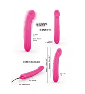 Vibro rechargeable Real Vibration rose M 2.0 - Dorcel