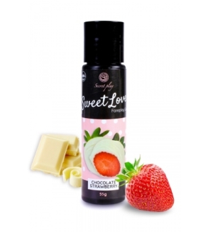 Lubrifiant comestible fraise & chocolat blanc - 60ml