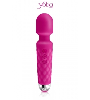 Vibro Love Wand rechargeable rose - Yoba