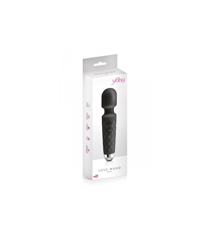 Vibro Love Wand rechargeable noir - Yoba