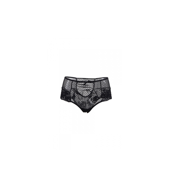 Tanga sexy noir à laçage