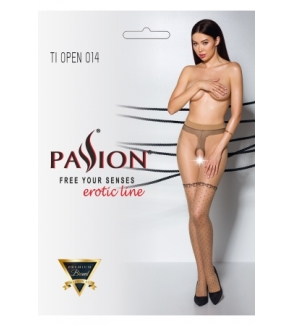 Collants ouverts TI014 20 deniers - beige