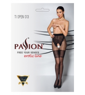 Collants ouverts TI013 20/40 deniers - noir