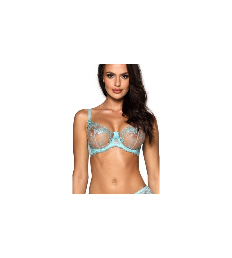 Soutien-gorge dentelle bleu V-10131 - Axami