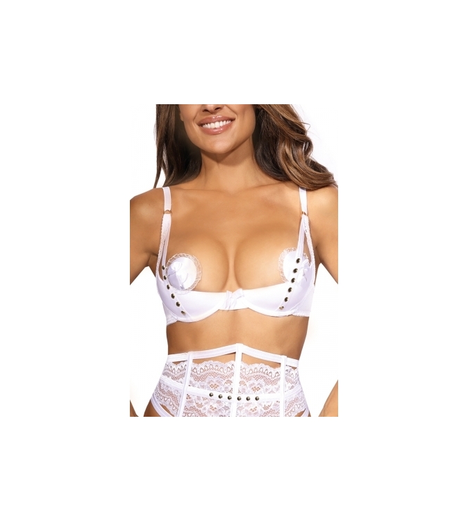 Soutien-gorge seins nus blanc V-9791 - Axami