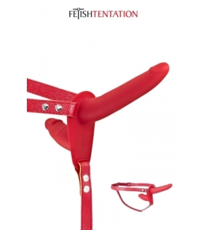 Double gode ceinture rouge - Fetish Tentation