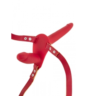 Double gode ceinture rouge - Fetish Tentation